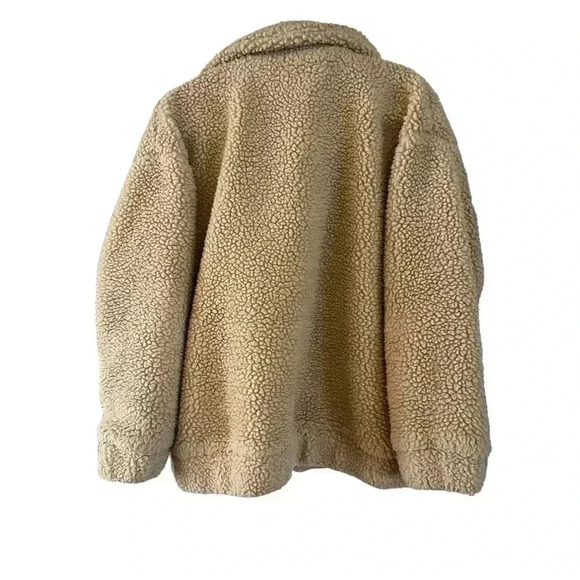 I.AM.GIA Faux Fur Teddy Jacket Full Zip Tan Womens Size XS - Picture 2 of 3